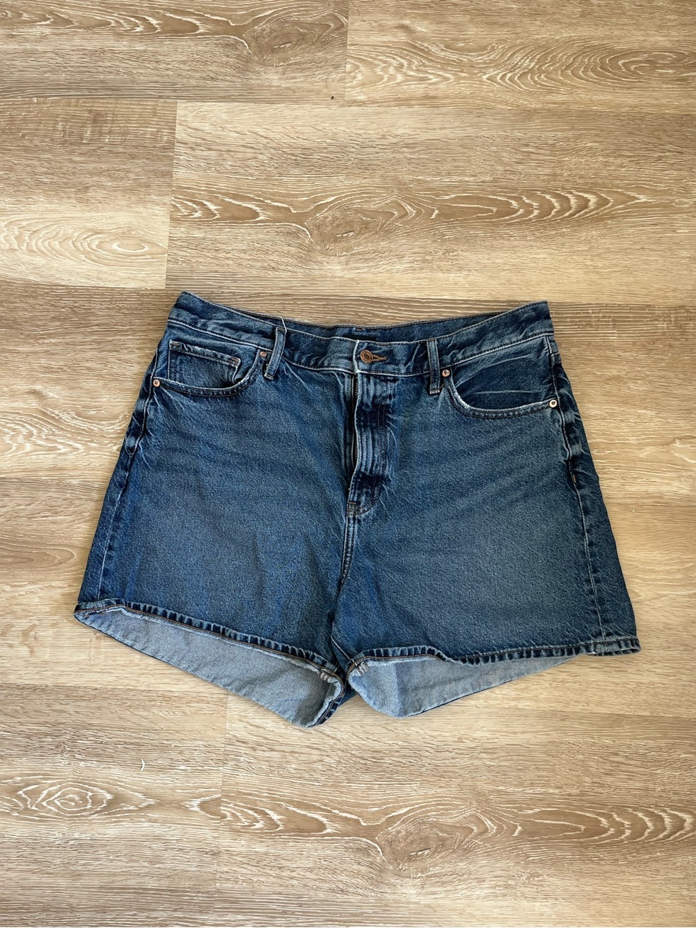 Dark Blue Denim Women's Shorts